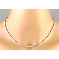 6.20 CTW Natural Diamond Necklace In 18K White Gold