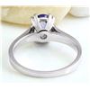 Image 3 : 1.96 CTW Natural Tanzanite 14K Solid White Gold Diamond Ring