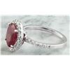 Image 3 : 3.44 CTW Ruby 14K White Gold Diamond Ring