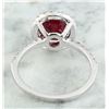 Image 4 : 3.44 CTW Ruby 14K White Gold Diamond Ring