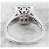 Image 4 : 2.38 CTW Ruby 14K White Gold Diamond Ring