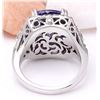 Image 3 : 7.80 CTW Natural Tanzanite 18K Solid White Gold Diamond Ring