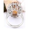 Image 3 : 13.12 CTW Natural Morganite 18K Solid White Gold Diamond Ring