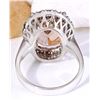 Image 3 : 7.82 CTW Natural Morganite 18K Solid White Gold Diamond Ring