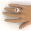 Image 5 : 7.82 CTW Natural Morganite 18K Solid White Gold Diamond Ring