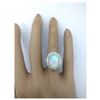 Image 5 : 4.82 CTW Natural Opal 18K Solid Yellow Gold Diamond Ring