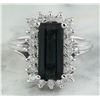 Image 1 : 3.04 CTW Tourmaline 14K White Gold Diamond Ring
