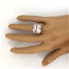 Image 6 : 11.87 CTW Natural Kunzite 14K Solid Rose Gold Diamond Ring
