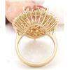 Image 3 : 9.66 CTW Natural Morganite 14K Solid Yellow Gold Diamond Ring