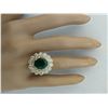 Image 5 : 4.40 CTW Emerald 14K Yellow Gold Diamond Ring