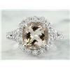 Image 1 : 3.70 CTW Morganite 14K White Gold Diamond Gold