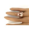 Image 5 : 8.19 CTW Natural Morganite 14K Solid Rose Gold Diamond Ring