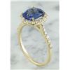 Image 4 : 3.03 CTW Sapphire 18K Yellow Gold Diamond Ring