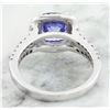 Image 4 : 2.45 CTW Tanzanite 18K White Diamond Ring