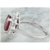 Image 3 : 3.35 CTW Ruby 18K White Gold Diamond Ring