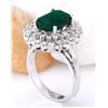Image 4 : 4.96 CTW Natural Emerald 14K Solid White Gold Diamond Ring