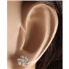 Image 3 : 1.00 CTW Natural Diamond Earrings 18K Solid Yellow Gold