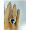 Image 6 : 8.47 CTW Tanzanite, Emerald 14K Yellow Gold Diamond Ring