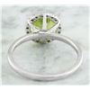 Image 3 : 1.69 CTW Peridot 18K White Gold Diamond Ring