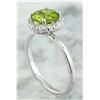 Image 5 : 1.69 CTW Peridot 18K White Gold Diamond Ring