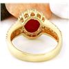 Image 3 : 3.73 CTW Natural Ruby 14K Solid Yellow Gold Diamond Ring