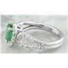 Image 6 : 1.70 CTW Emerald 18K White Gold Diamond Ring