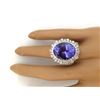 Image 5 : 17.52 CTW Natural Tanzanite 14K Solid White Gold Diamond Ring