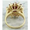 Image 4 : 4.25 CTW Ruby 18K Yellow Gold Diamond Ring