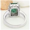 Image 3 : 3.61 CTW Natural Emerald 14K Solid White Gold Diamond Ring