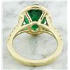 Image 4 : 3.70 CTW Emerald 14K Yellow Gold Diamond Ring