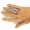 Image 6 : 5.33 CTW Natural Tanzanite 14K Solid Rose Gold Diamond Ring