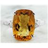 Image 1 : 6.26 CTW Citrine 18K White Gold Diamond Ring