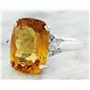 Image 2 : 6.26 CTW Citrine 18K White Gold Diamond Ring