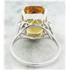 Image 4 : 6.26 CTW Citrine 18K White Gold Diamond Ring