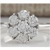 Image 1 : 1.15 CTW Natural Diamond Ring 14K Solid White Gold