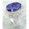 Image 5 : 22.22 CTW Tanzanite 14K White Gold Diamond Ring