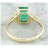 Image 4 : 2.23 CTW Emerald 14K Yellow Gold Diamond Ring