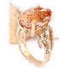 Image 4 : 13.39 CTW Natural Morganite 14K Solid Rose Gold Diamond Ring