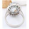 Image 3 : 6.06 CTW Natural Aquamarine 14K Solid White Gold Diamond Ring
