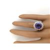 Image 5 : 8.17 CTW Natural Tanzanite 14K Solid White Gold Diamond Ring