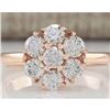 Image 1 : 1.15 CTW Natural Diamond Ring 14K Solid Rose Gold