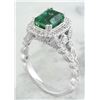 Image 3 : 2.64 CTW Emerald 18K white Gold Diamond Ring