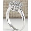 Image 3 : 1.15 CTW Natural Diamond Ring 18K Solid White Gold