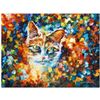 Image 1 : Leonid Afremov (1955-2019) "Bright Eyes" Limited Edition Giclee on Canvas, Numbered and Signed. This