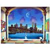 Image 1 : Ferjo, "A New York Evening" Original Painting on Canvas, Hand Signed with Letter of Authenticity.