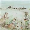 Image 2 : "Tuscan Fields" Limited Edition Lithograph by Edna Hibel, Numbered and Hand Signed with Certificate 