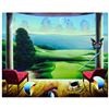 Image 1 : Ferjo, "On the Green" Original Painting on Canvas, Hand Signed with Letter of Authenticity.
