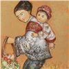 Image 2 : "The Fruit Seller" Limited Edition Lithograph by Edna Hibel (1917-2014), Numbered and Hand Signed wi