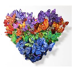 Patricia Govezensky- Original Painting on Cutout Steel "Falling in Love"