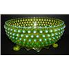 Image 1 : VASELINE GLASS FOOTED BOWL